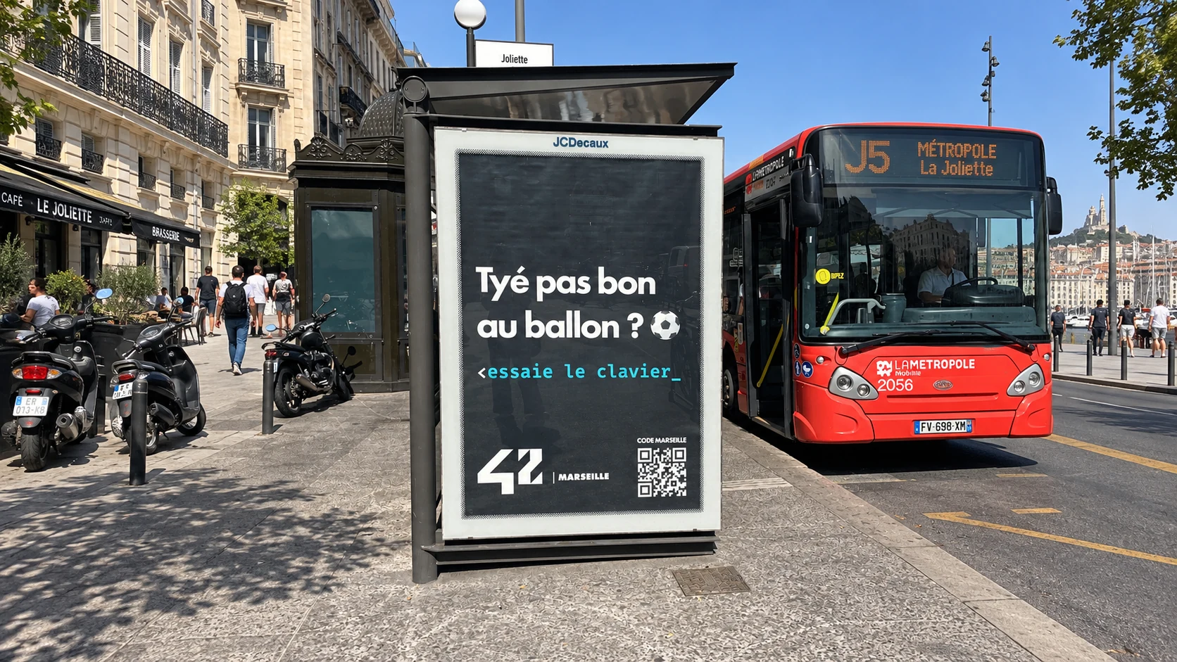 Campagne 42 Marseille à la Joliette : Tyé pas bon au ballon ? Essaie le clavier