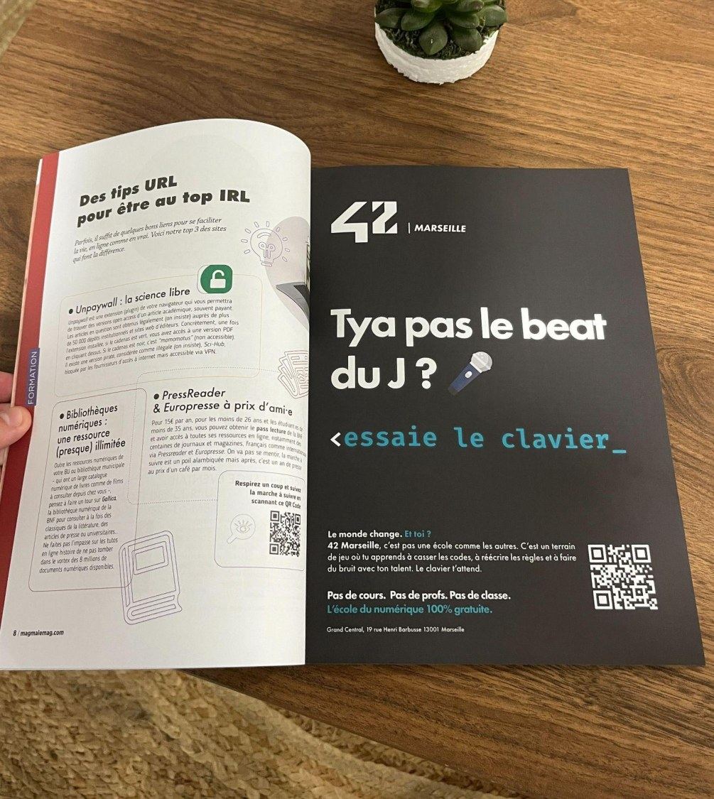 Déclinaison presse de la campagne 42 Marseille
