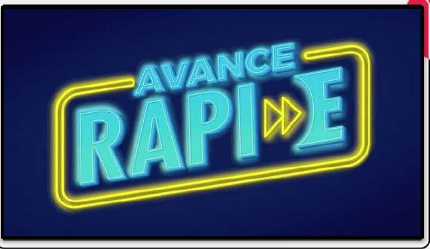 Logo néon Avance Rapide, émission de TV interne Macif