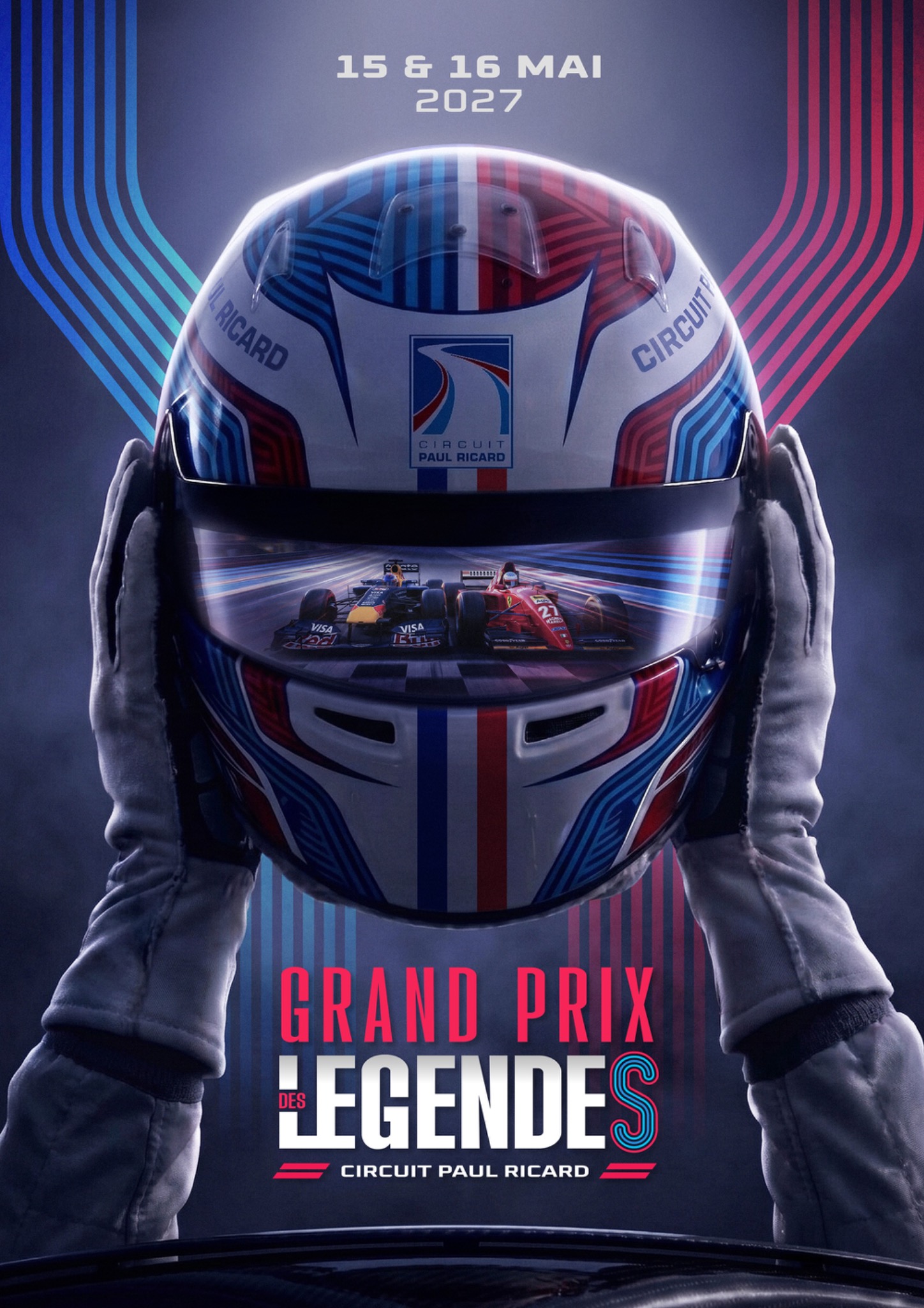 Affiche du Grand Prix des Légendes pour le Circuit Paul Ricard
